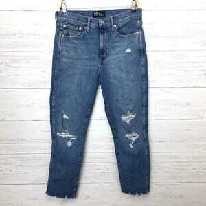 Gap Denim Women's Jeans High Rise Vintage Slim Straight Leg Distressed size 8